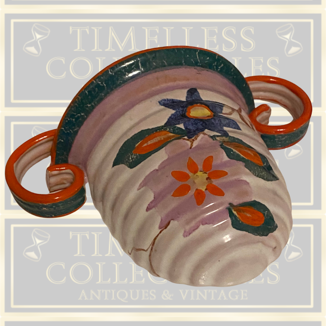 Vintage Hand Painted Swedish Wall Pocket