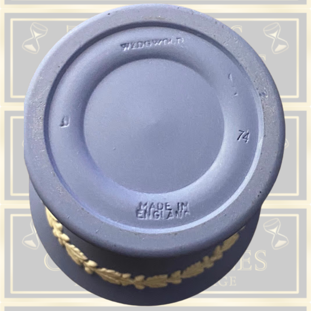 Vintage Pair Wedgwood Jasperware Trumpet Vases