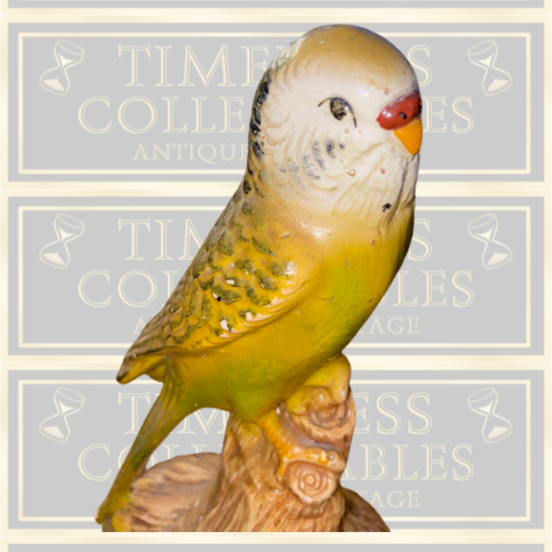 Beautiful Antique Budgie Ornament