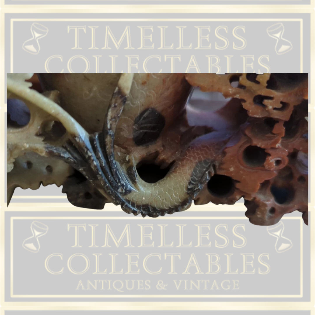 Antique Signed Chinese Soapstone Carving