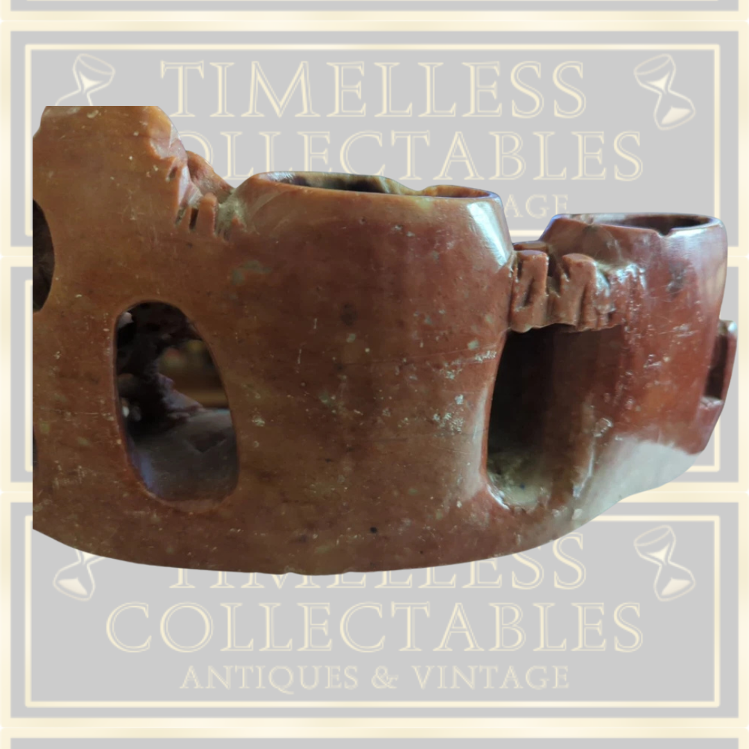 Antique Signed Chinese Soapstone Carving