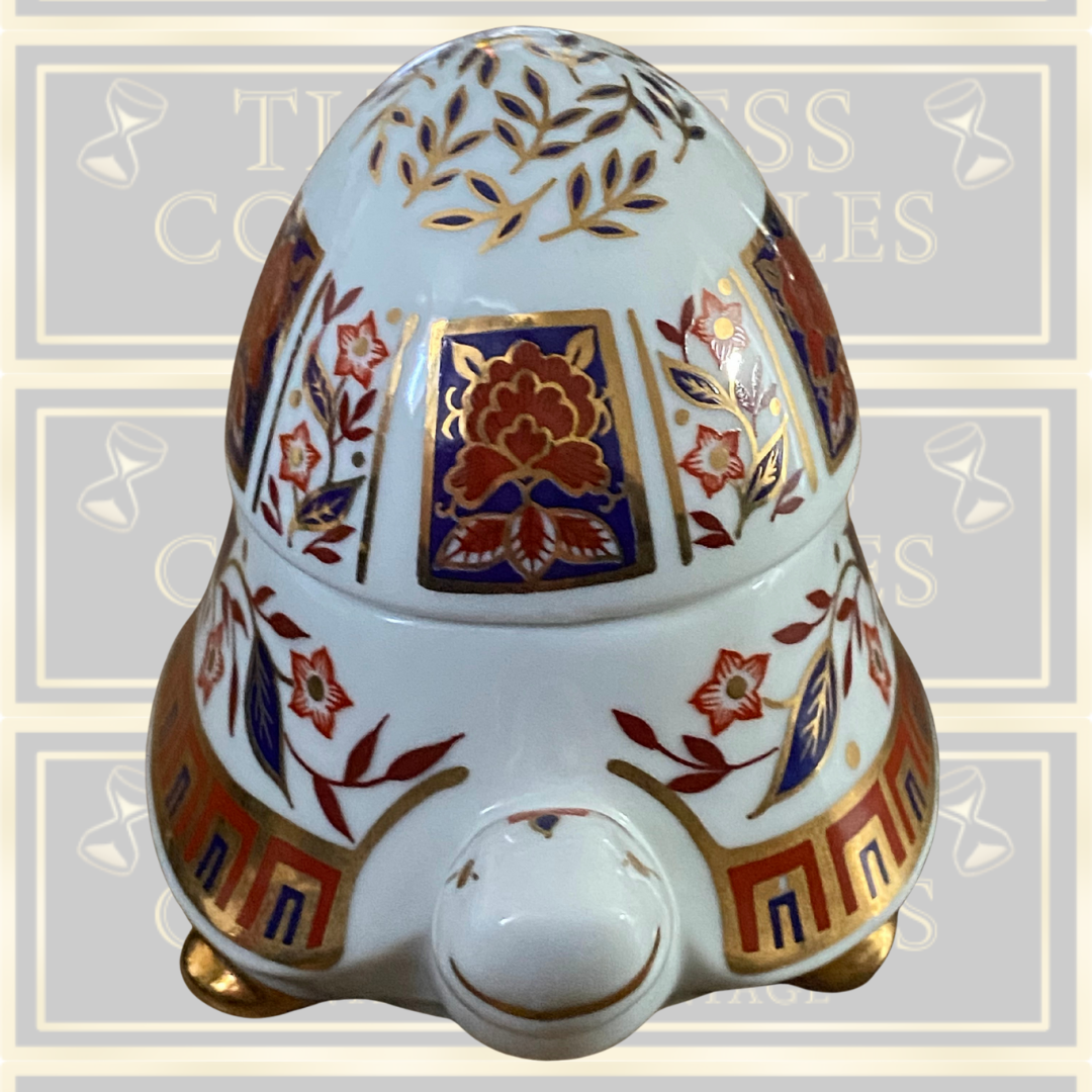 Imari Tall Shelled Tortoise Two Piece Ceramic Porcelain Trinket Dish