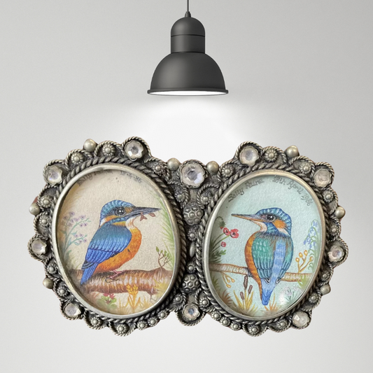 Vintage Hand-Drawn Kingfishers