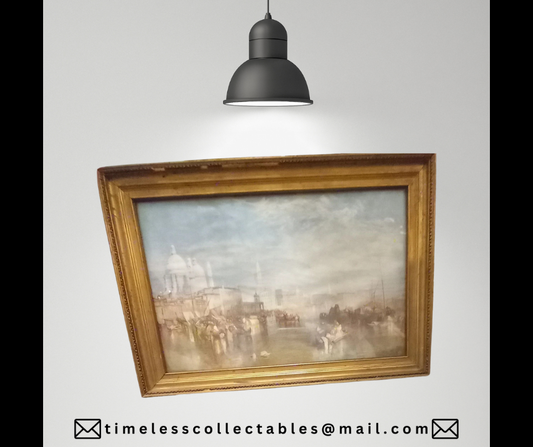 Antique Framed Italy Venice Painting