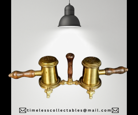 Vintage Brass Salt And Pepper Shakers