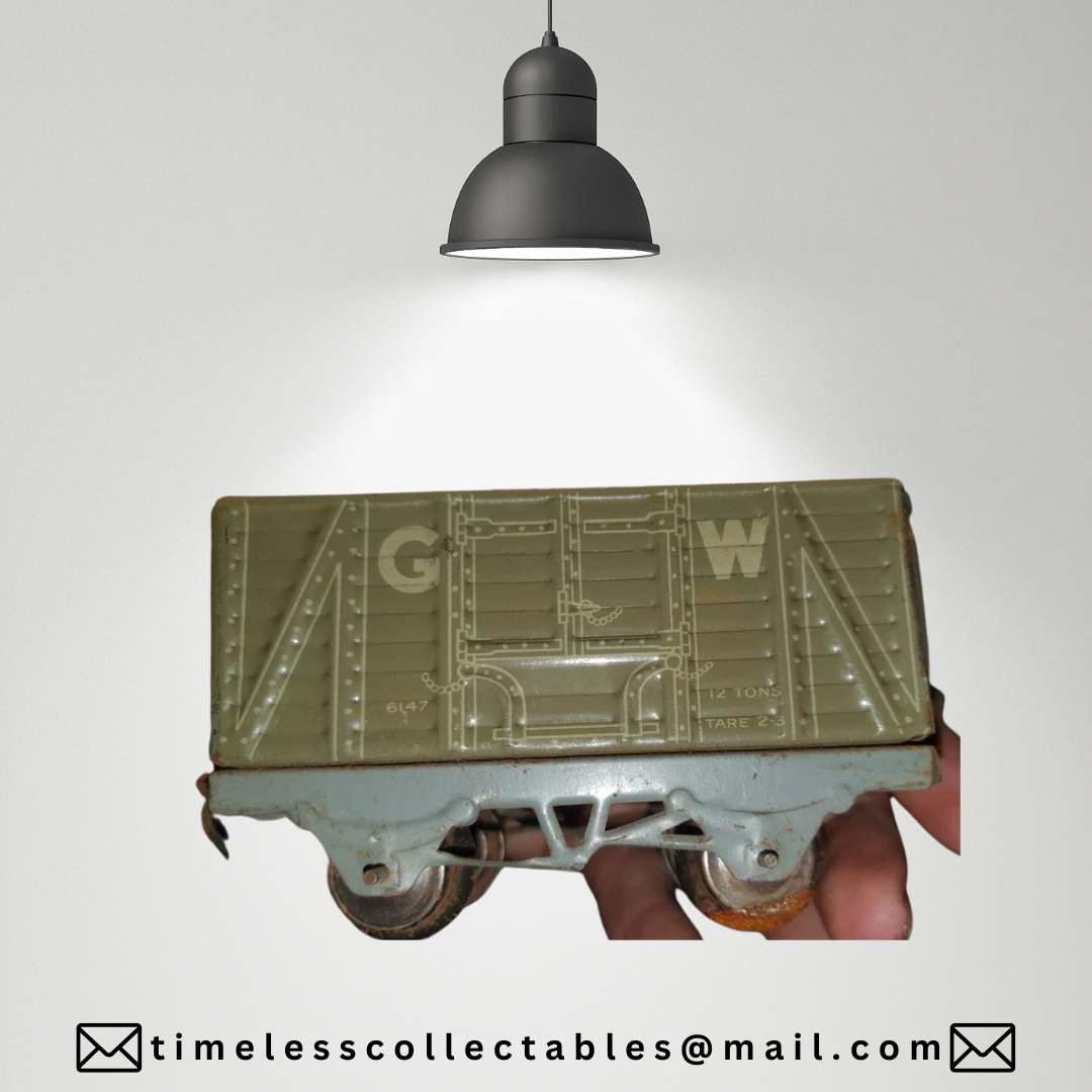 Vintage Tinplate O Gauge Wagons, Carriages, Esso Tanker