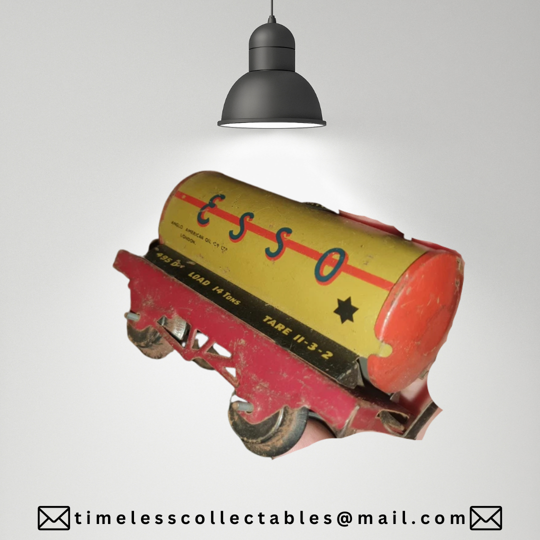 Vintage Tinplate O Gauge Wagons, Carriages, Esso Tanker