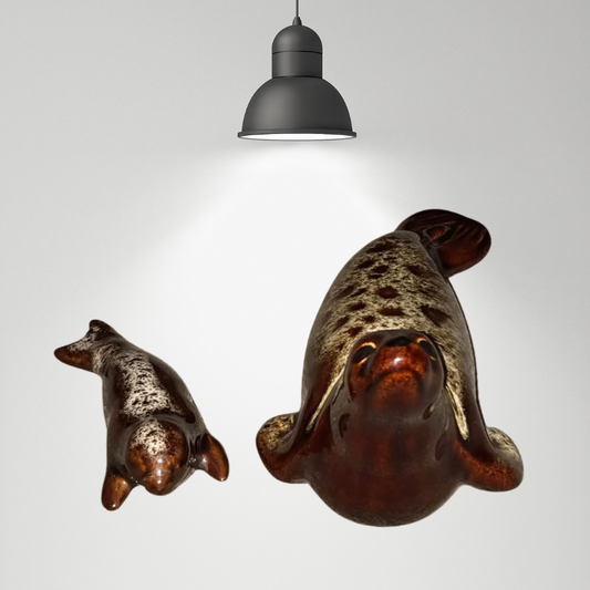 Pair Of Cornwall's Famous Fosters Pottery Seals.