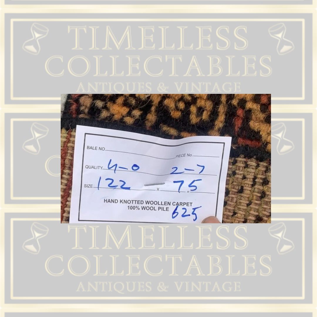 Vintage Bashir Handmade Pure Wool Rug