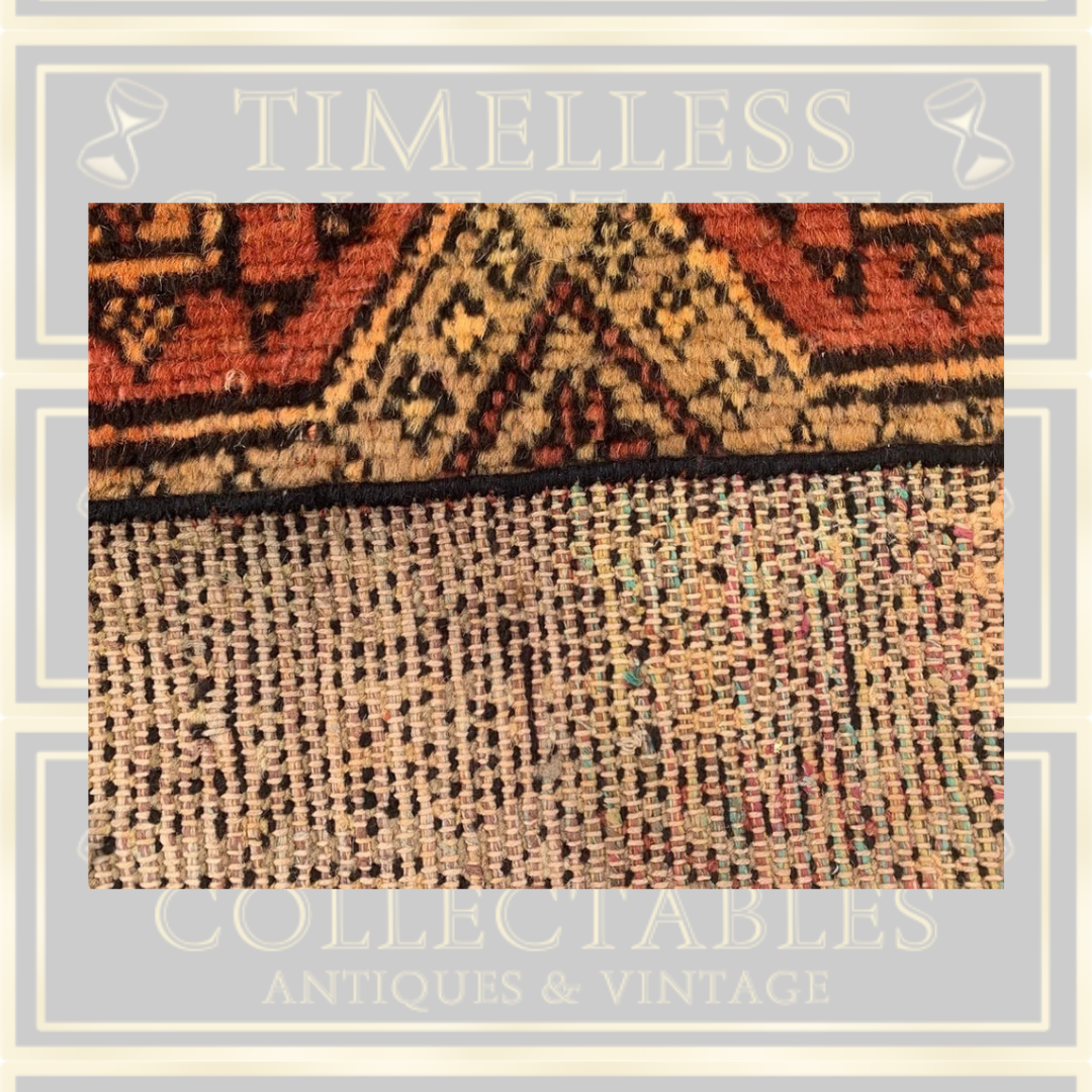 Vintage Bashir Handmade Pure Wool Rug