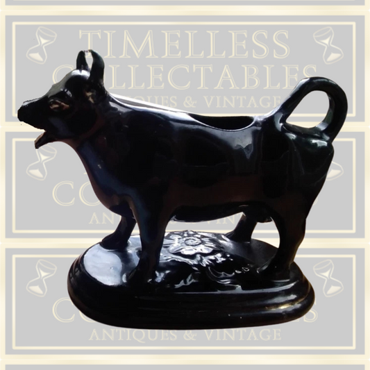 Antique Staffordshire Black Cow Creamer