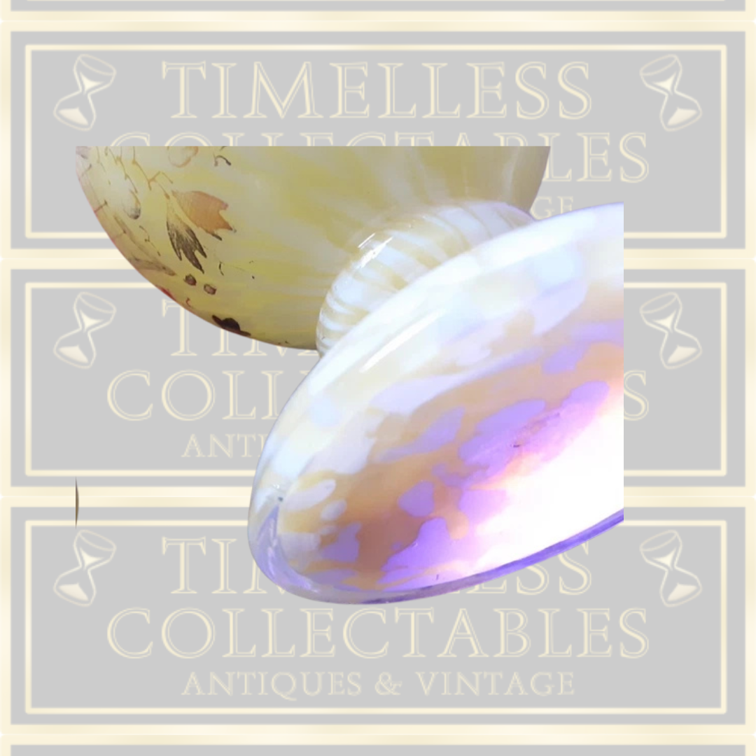 Antique Yellow Opaline Glass Vase