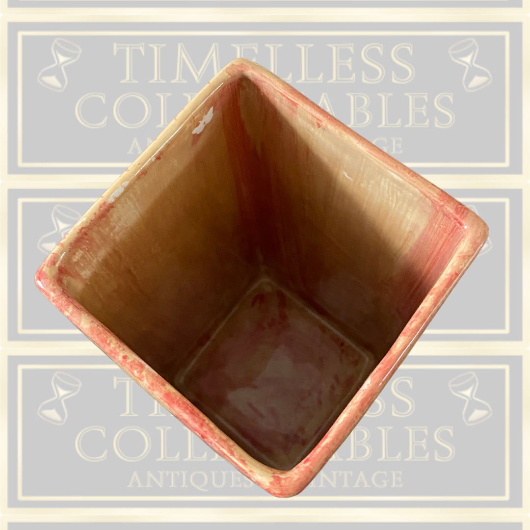 Signed Studio Pottery Butterfly Vase