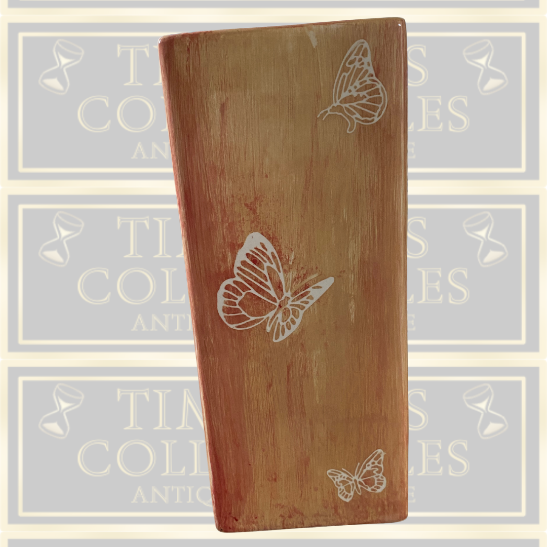 Signed Studio Pottery Butterfly Vase