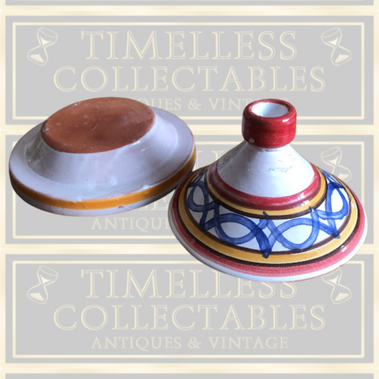 Vintage Tagine Salt/herb Pot Moroccan Pottery