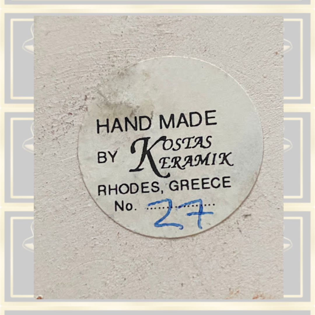 Studio Pottery Hand Made Rhodes Greece