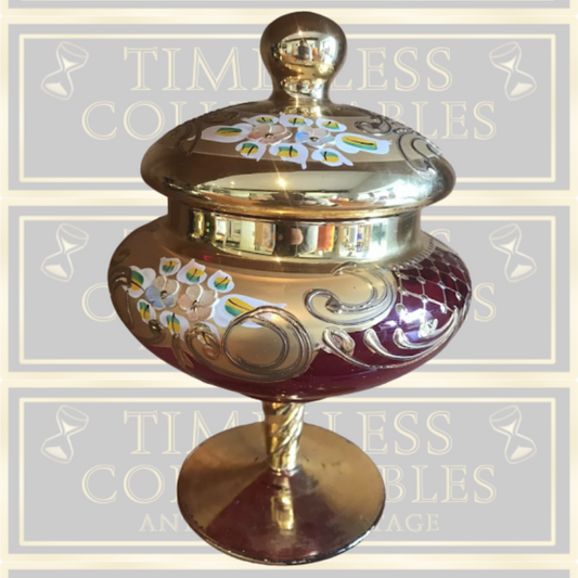 Vintage Venetian Murano Glass Candy Dish