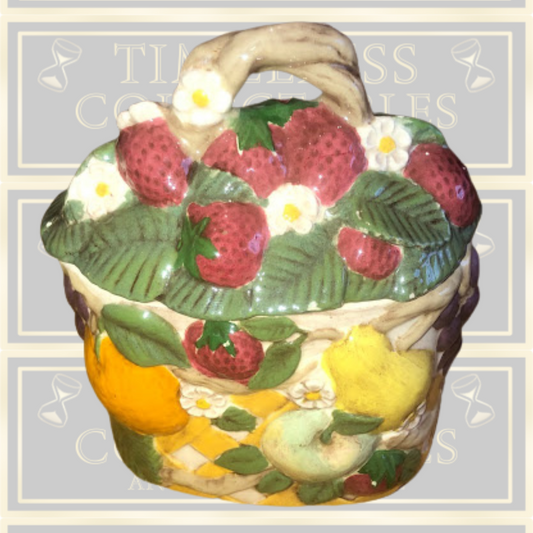 Antique Duncan 1834 Fruit Lattice Sugar Bisqueware