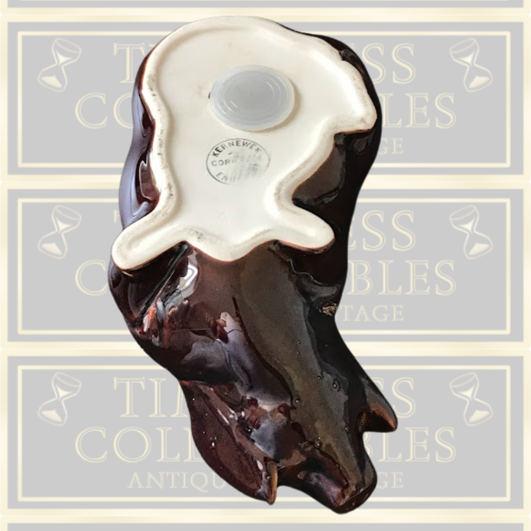 Large Vintage Kernewek Pottery Cornwall Piggy Bank