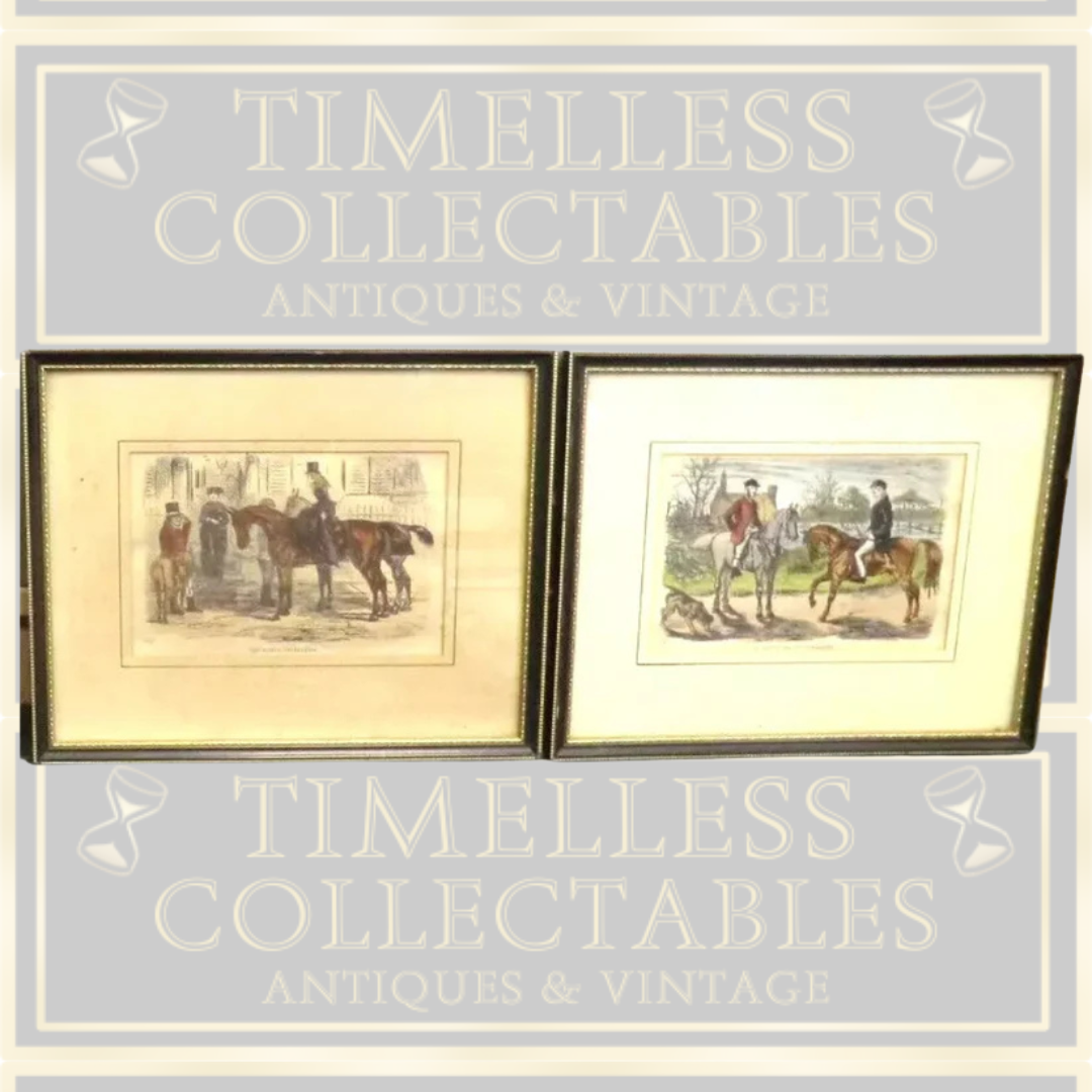 Three Antique "John Leech" Lithographs