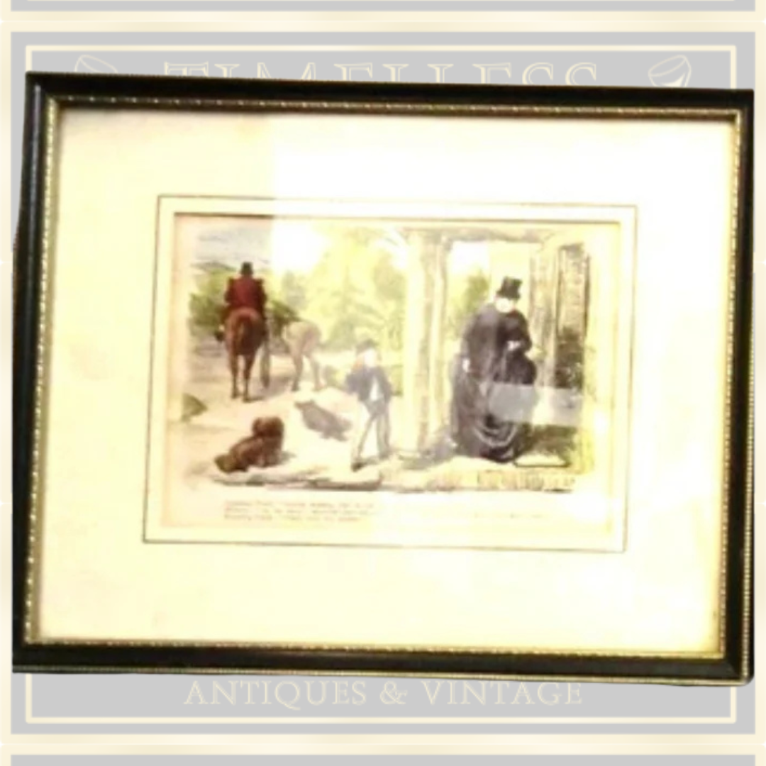 Three Antique "John Leech" Lithographs