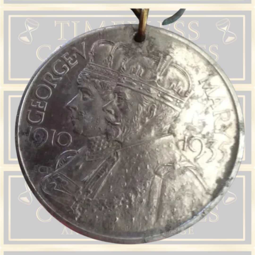 British Royal Vintage Coronation & Jubilee Medals With Ribbons Geo V