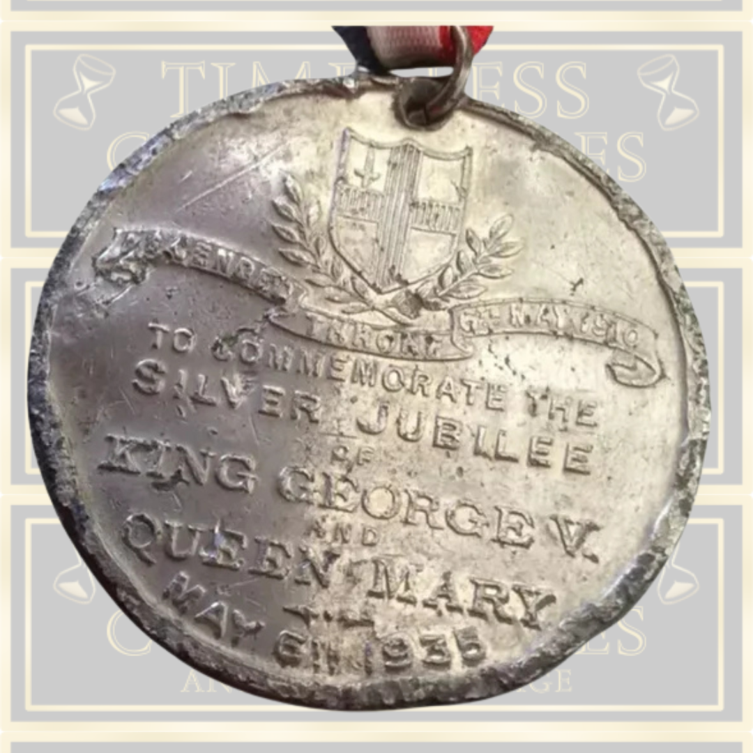 British Royal Vintage Coronation & Jubilee Medals With Ribbons Geo V