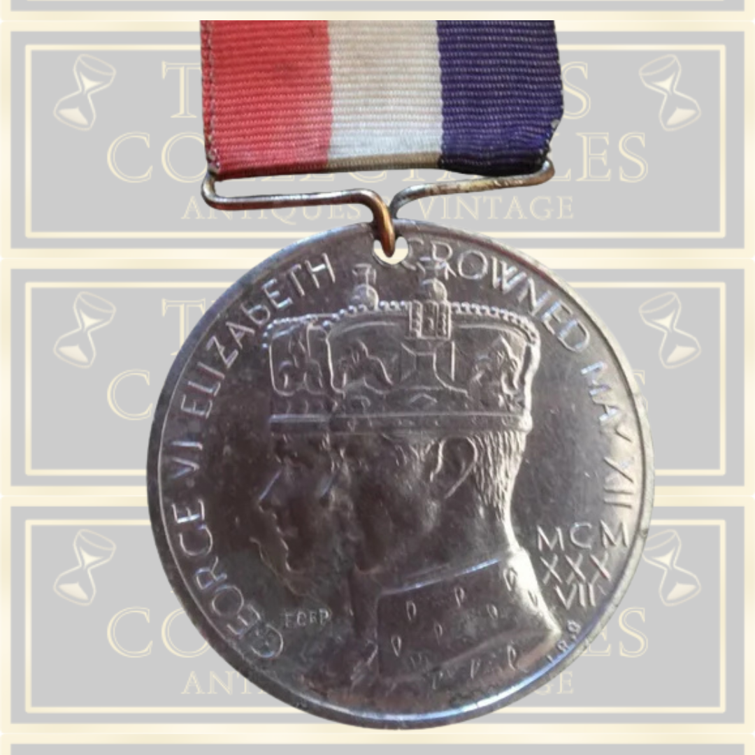 British Royal Vintage Coronation & Jubilee Medals With Ribbons Geo V