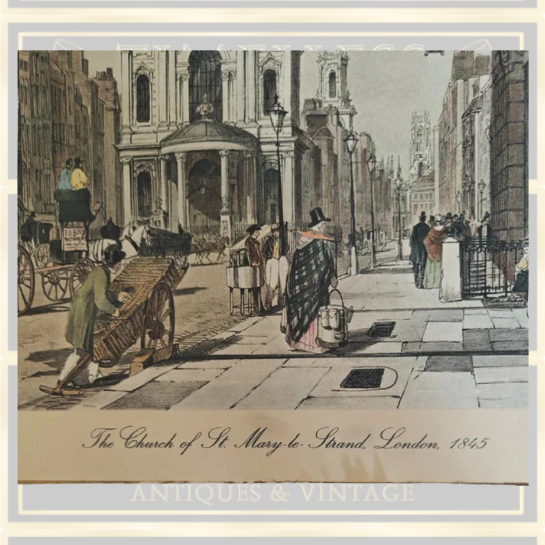 Antique The Church Of St Mary The Strand London 1845
