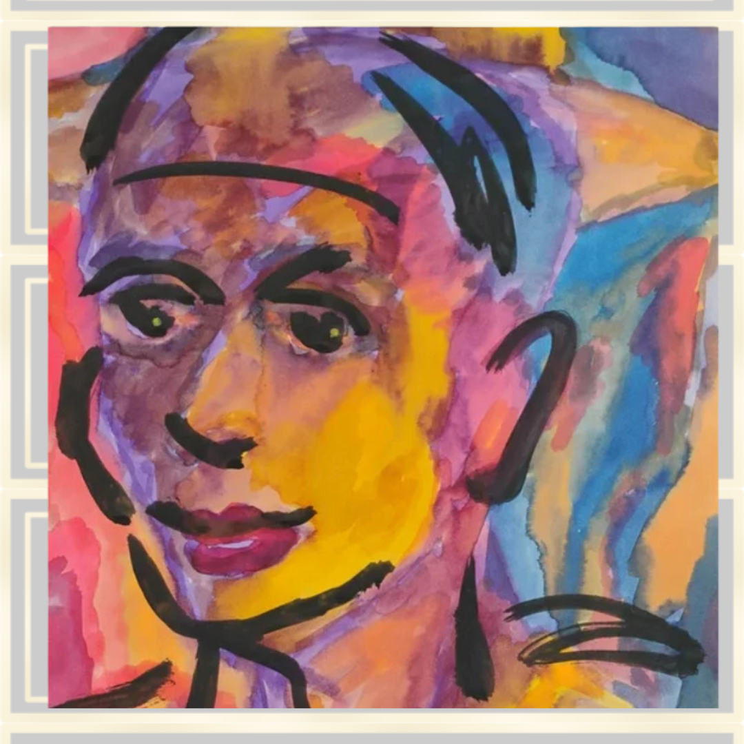 Bold Portrait Bright Pink Art Face Painting