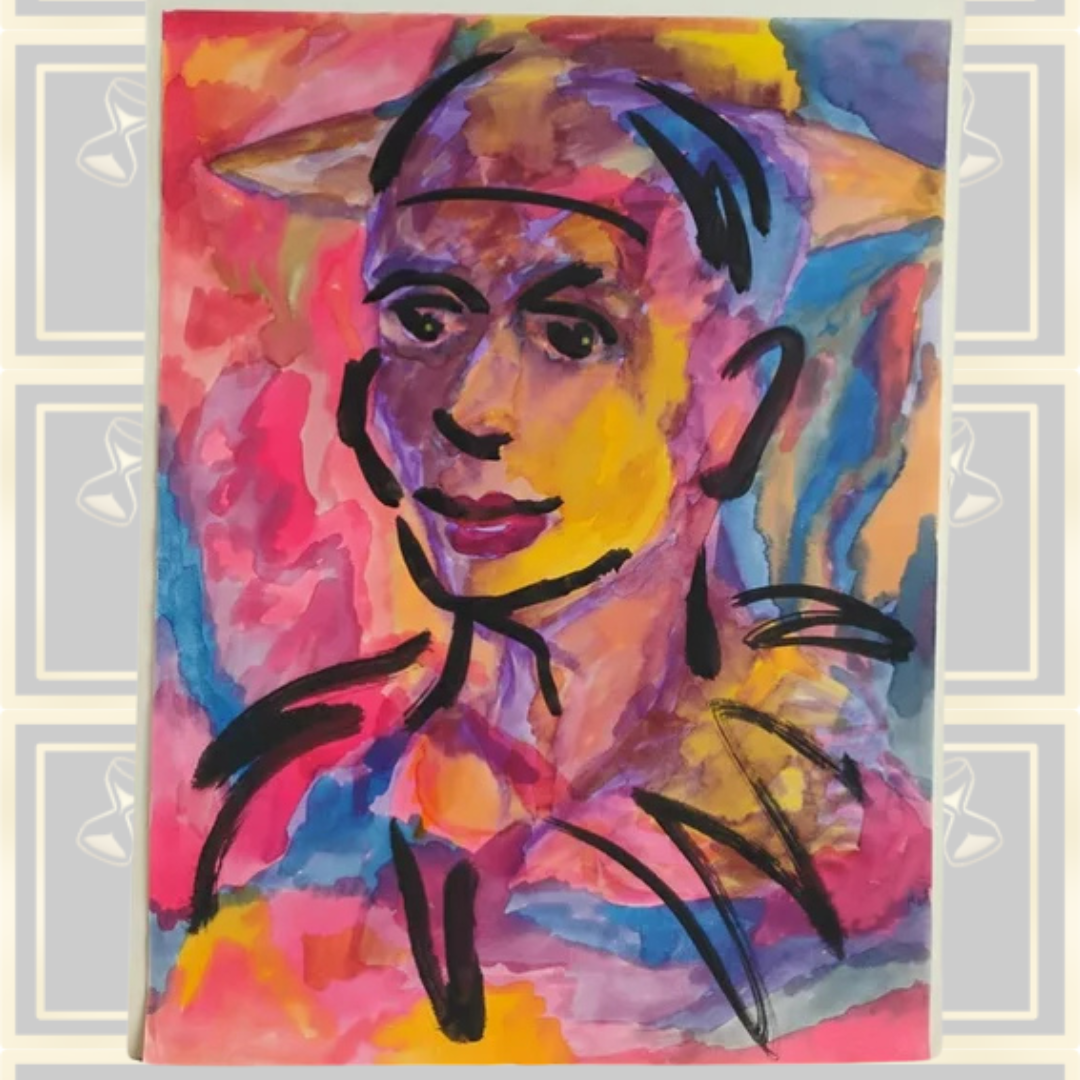 Bold Portrait Bright Pink Art Face Painting