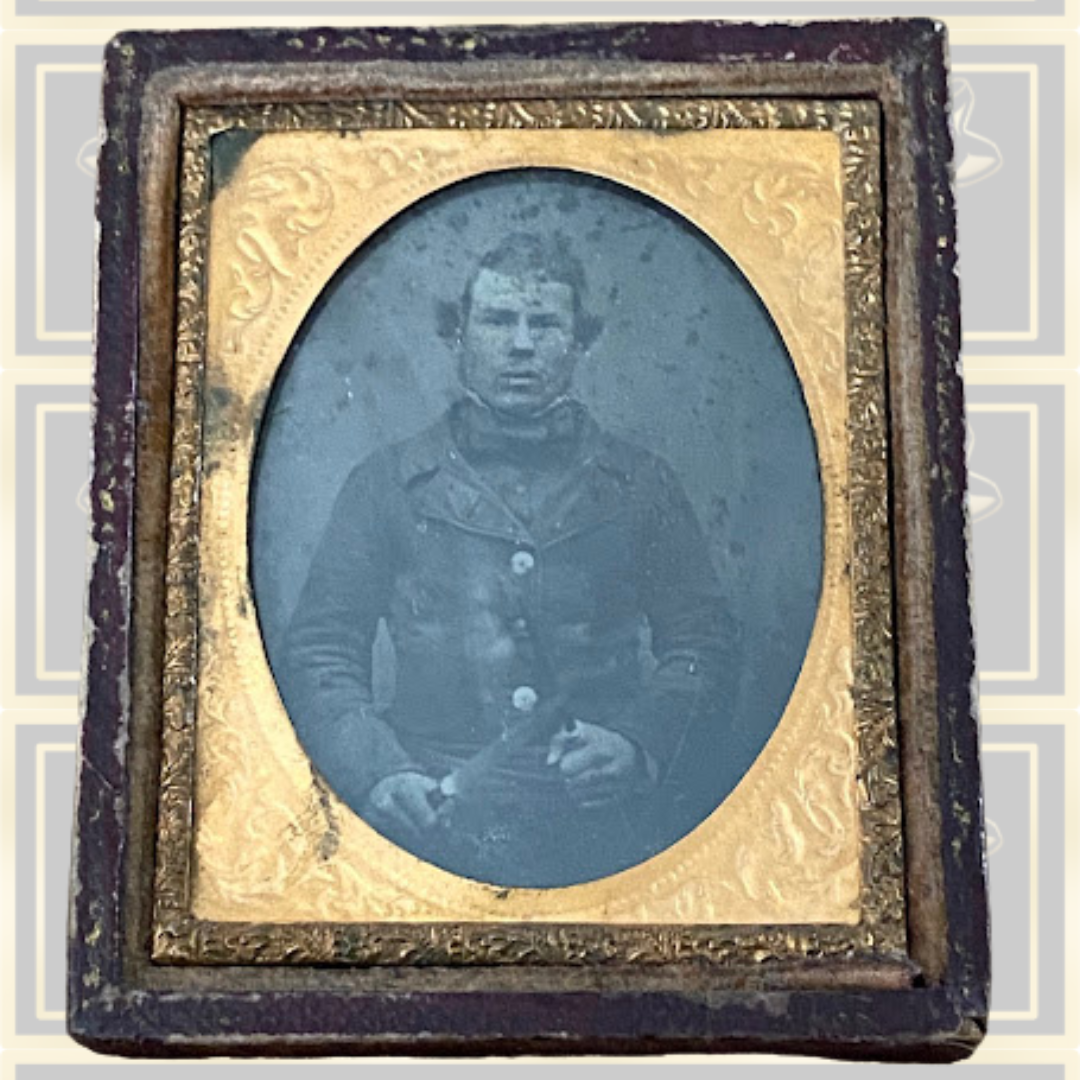 Antique Civil War Era Ambrotype Photograph – Union Soldier