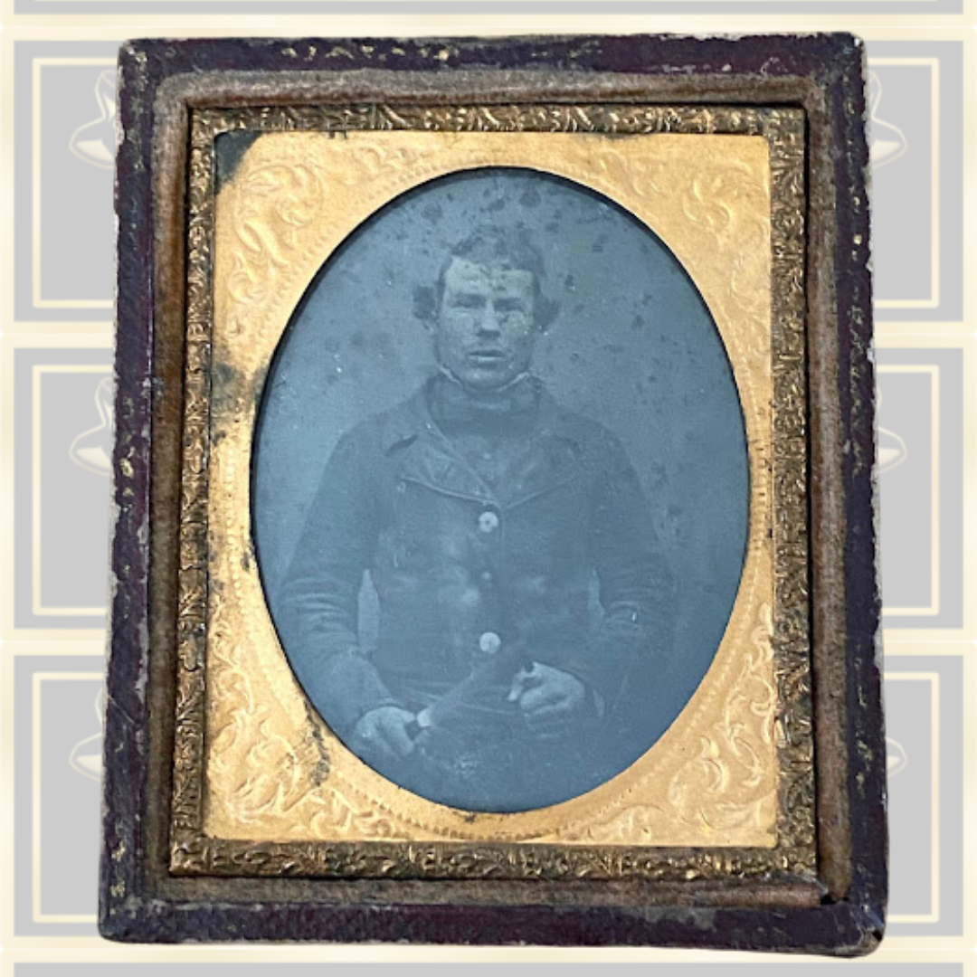 Antique Civil War Era Ambrotype Photograph – Union Soldier