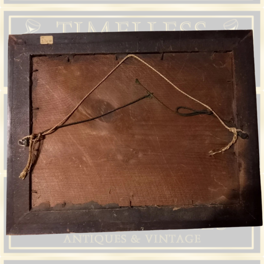 Antique Reverse Painting On Glass