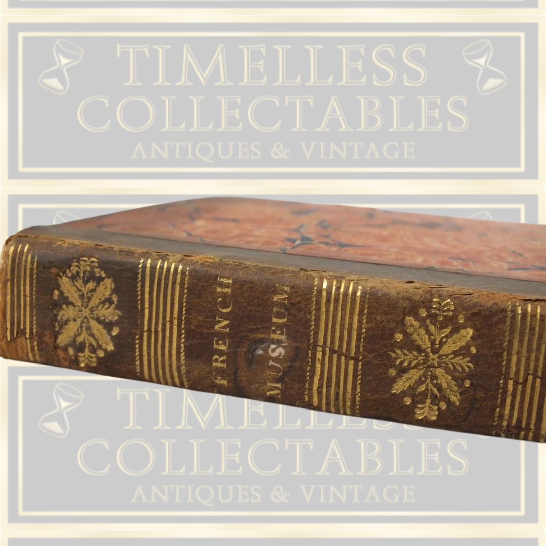 Antique 1821 Collection of Etchings French Museum Book