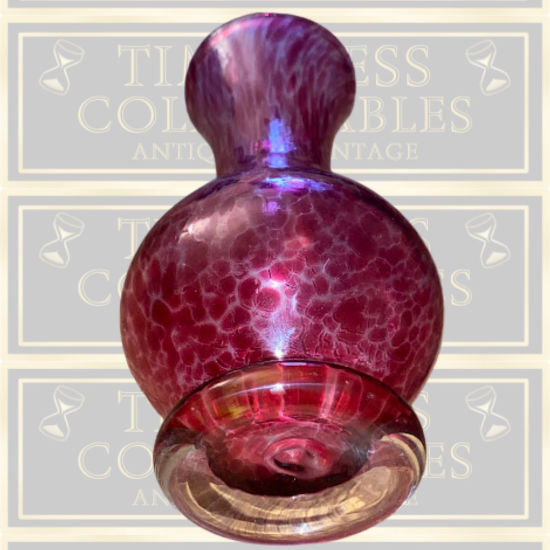 Vintage Cranberry Art Glass Bud Vase