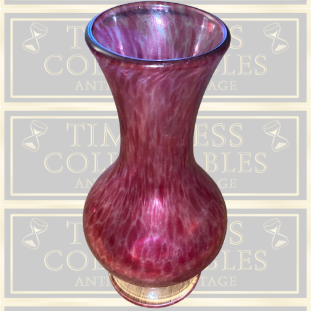 Vintage Cranberry Art Glass Bud Vase