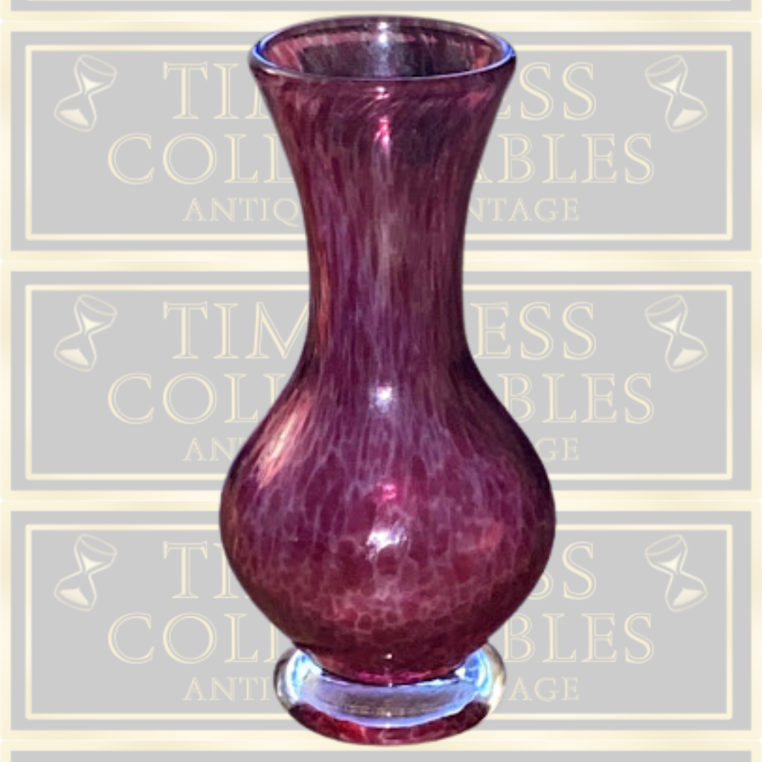 Vintage Cranberry Art Glass Bud Vase