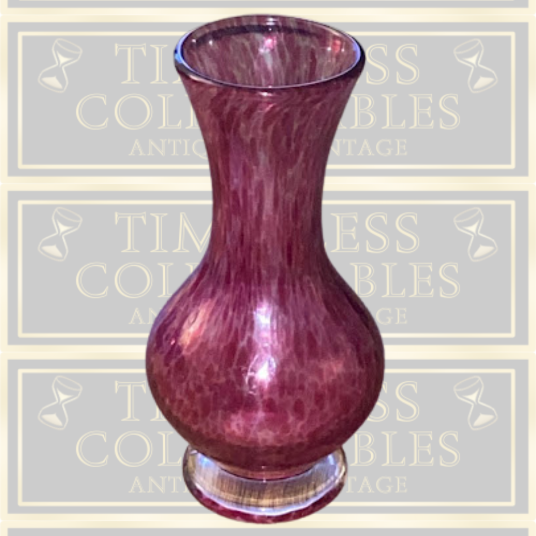 Vintage Cranberry Art Glass Bud Vase