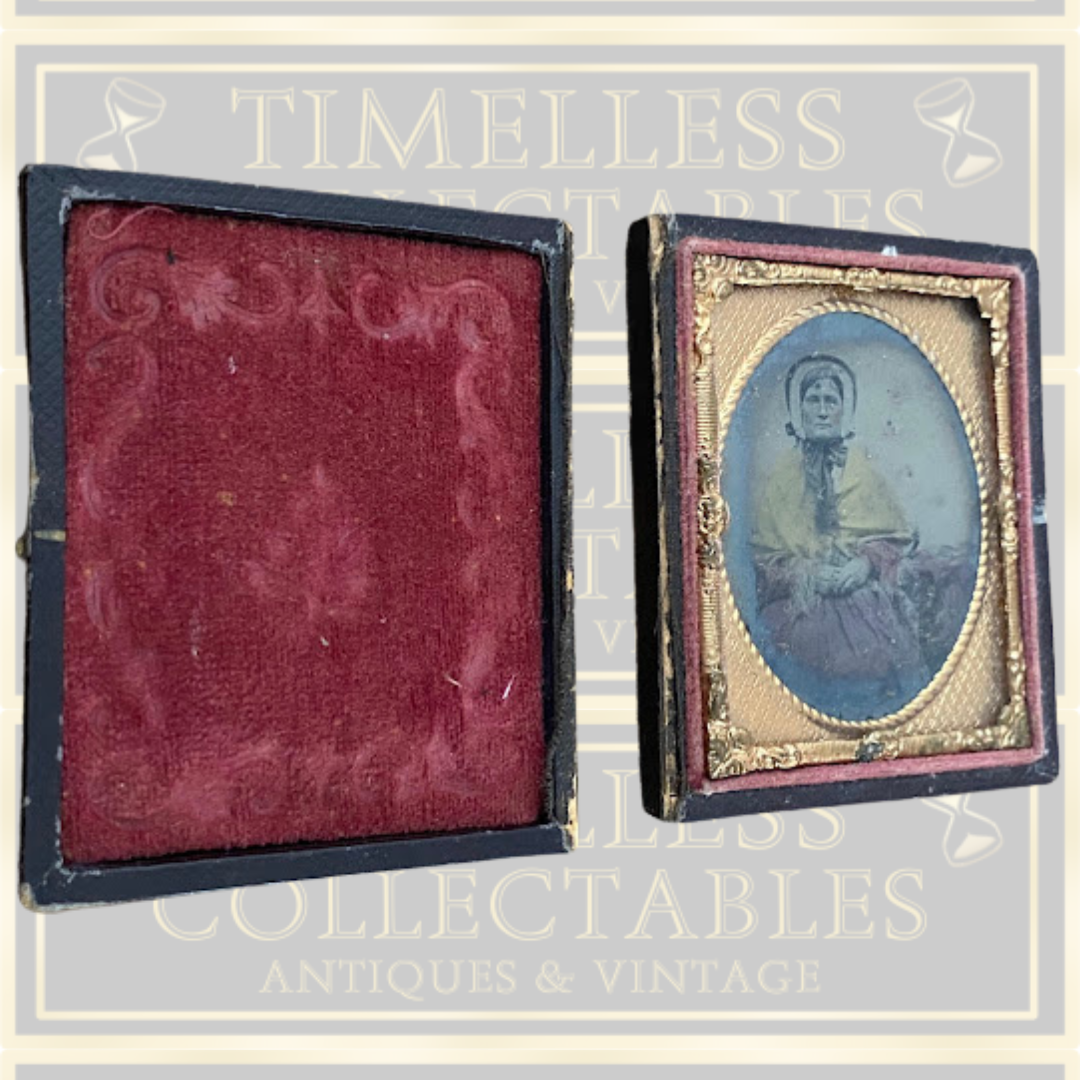Antique Daguerreotype Portrait Victorian Woman