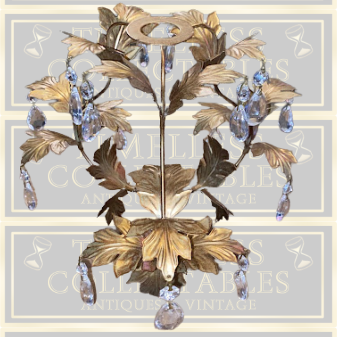 Vintage Metal Gilded Hanging Shade
