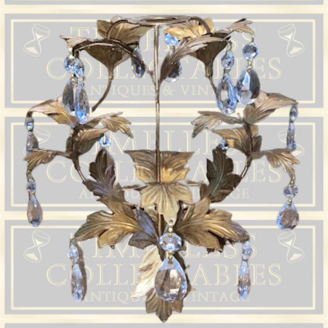 Vintage Metal Gilded Hanging Shade