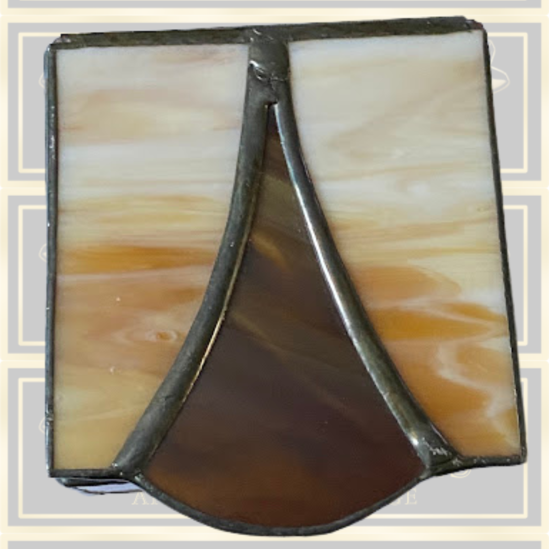 Vintage Slag Glass Trinket Box