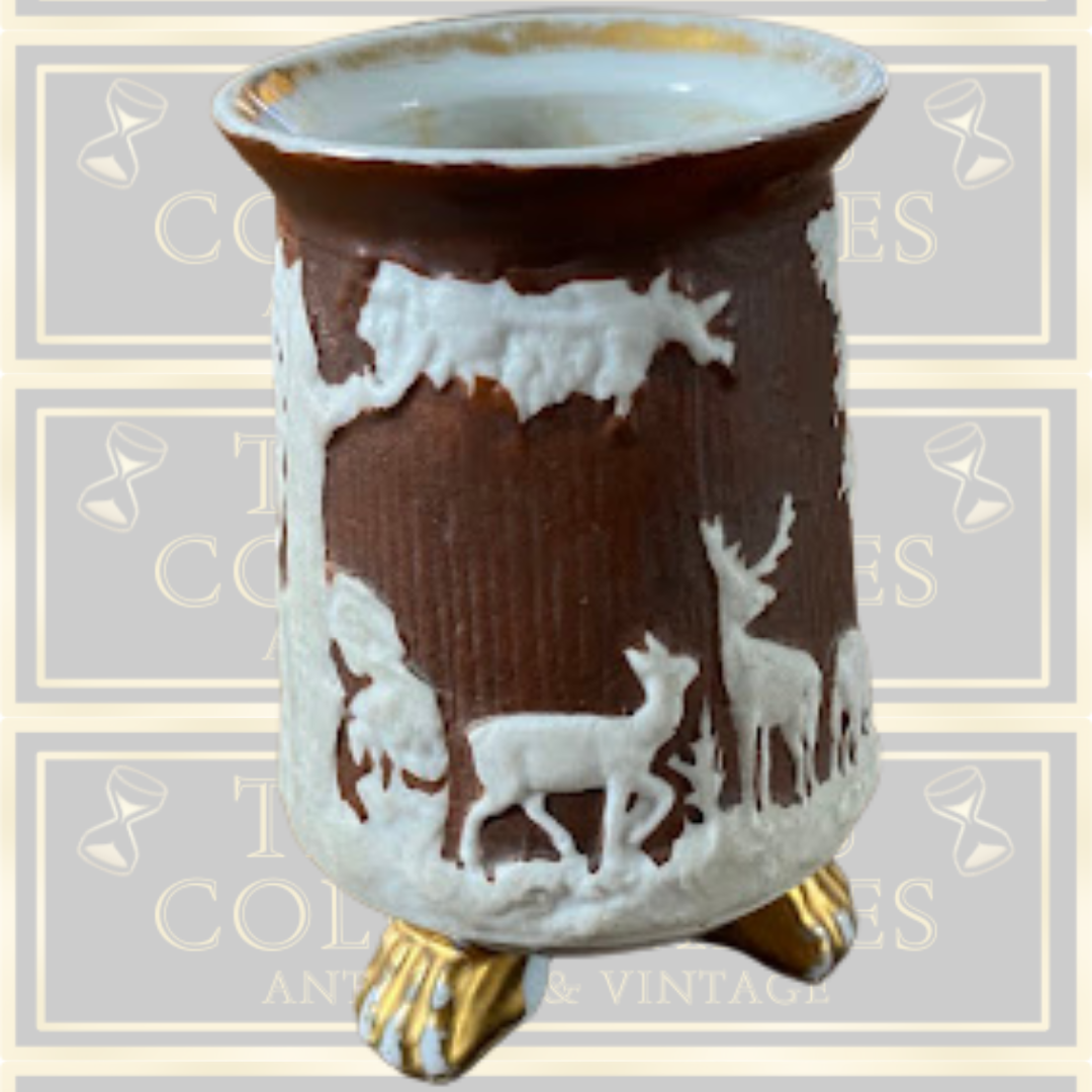 Antique Jasperware MatchStick Stand