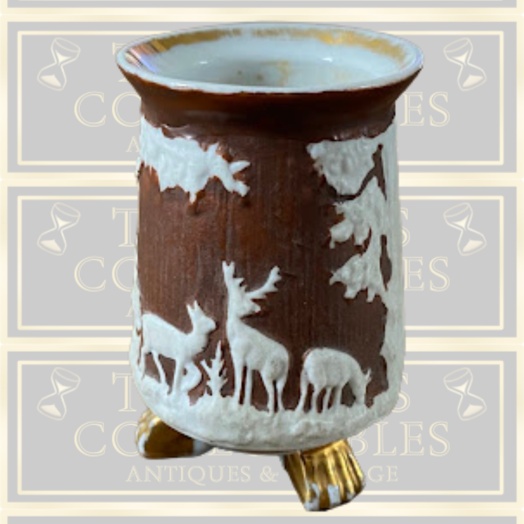 Antique Jasperware MatchStick Stand