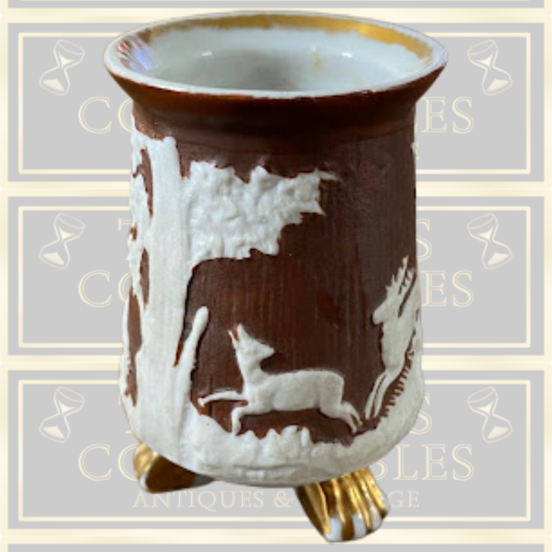 Antique Jasperware MatchStick Stand