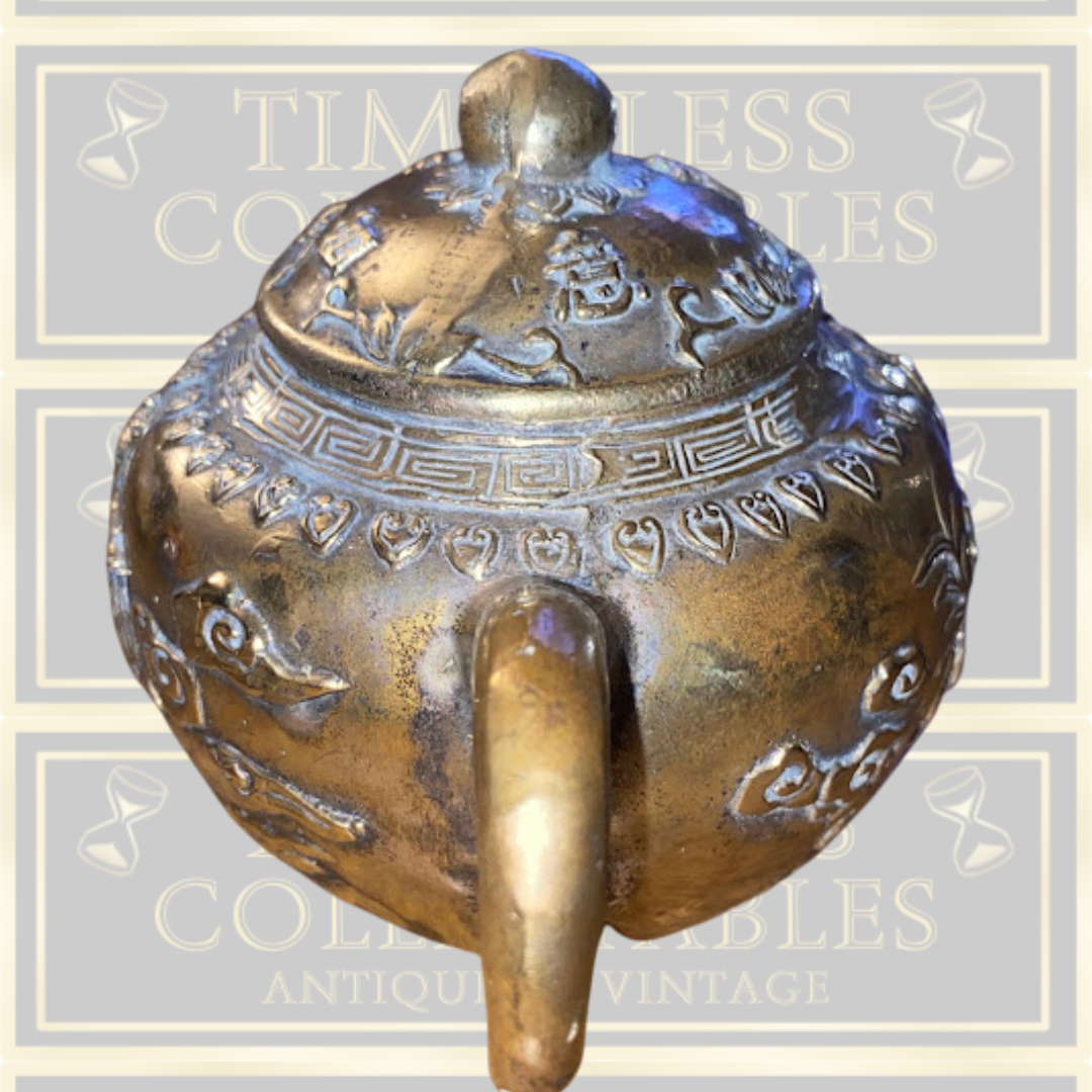 Antique Chinese Qing Dynasty Style Brass teapot
