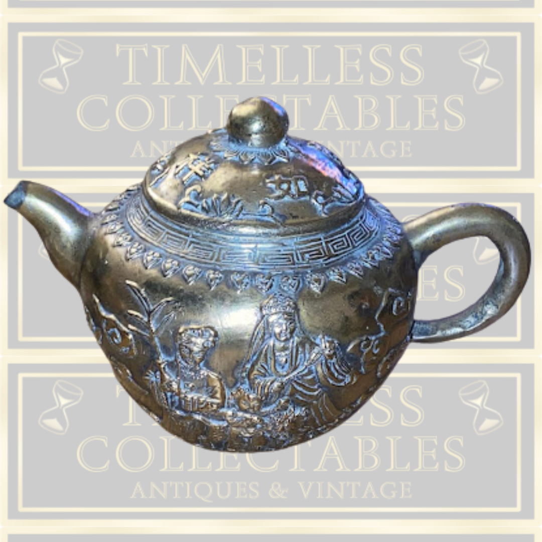 Antique Chinese Qing Dynasty Style Brass teapot