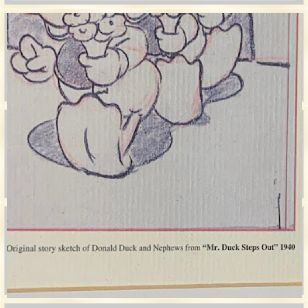 Disney Donald Duck Sketch Mr Duck Steps Out With Nephews Art print