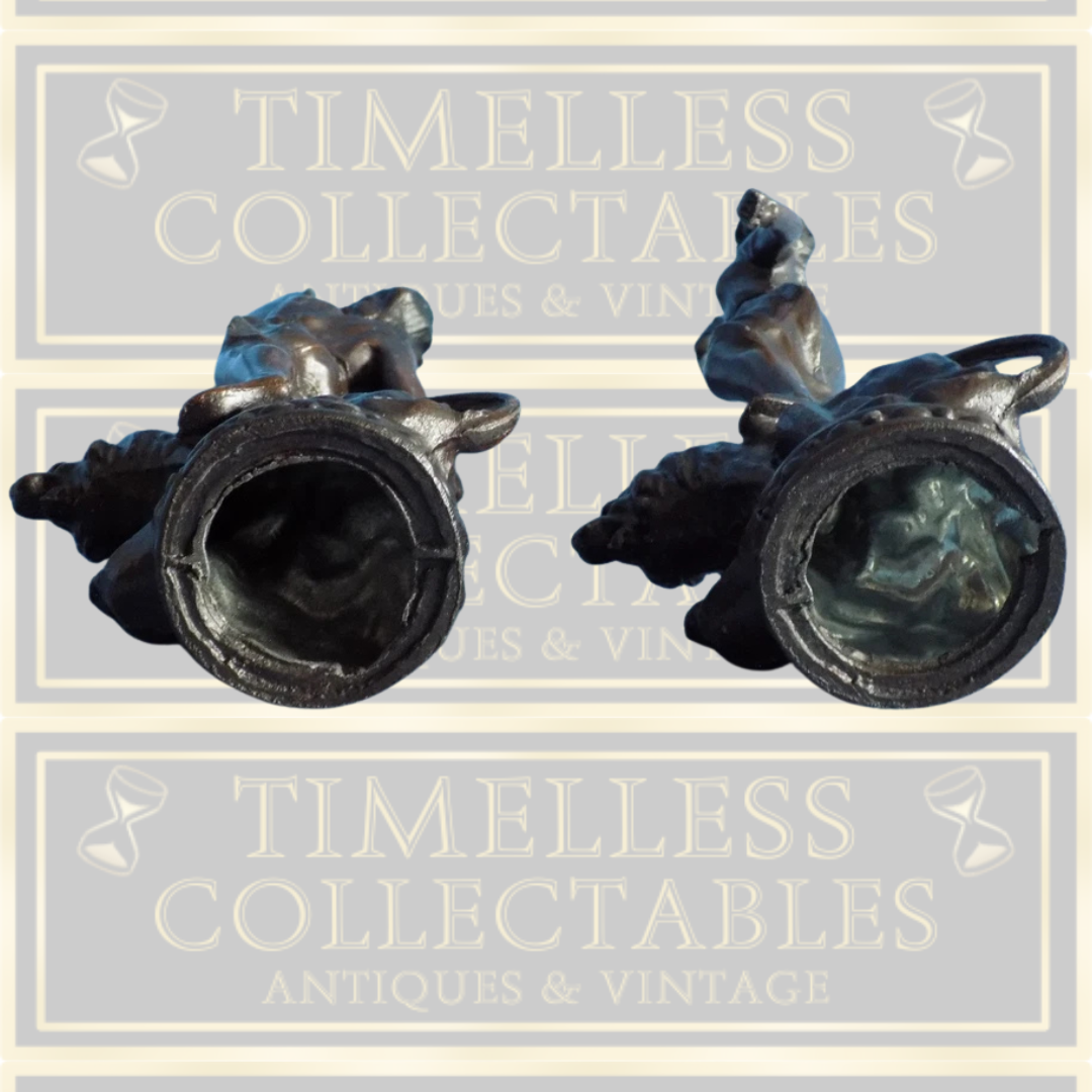 Antique French Bronze Spelter Figurines